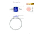 thumbnail image 4 of ANGARA Natural Classic Cushion 1.5 ct Tanzanite and Diamond Three Stone Ring in 14K White Gold for Women (Size-7mm) | December Birthstone, Anniversary, Jewelry Gift for Women | Natural Tanzanite Ring, 4 of 8