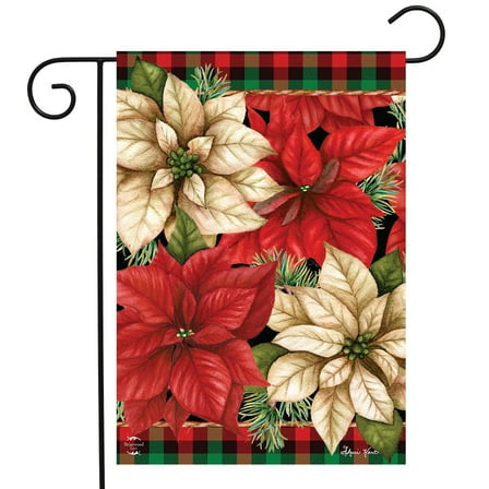 Briarwood Lane Christmas Poinsettia Garden Flag