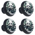thumbnail image 2 of 4 Pcs Panda Knobs for Kitchen Cabinet Cupboard Dresser Bookcase Drawer Pulls Handles Round Home Decor, 2 of 8