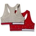 thumbnail image 3 of Tommy Hilfiger Girls' Crop Bra (Pack of 2),heart flag Scarlet Sage,XL16, 3 of 3