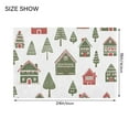 thumbnail image 4 of Yayeee Bath Rug for Bathroom Floor Non Slip Rectangle Fluffy Soft Absorbent Mat, 16"x24", Green Christmas House, 4 of 7