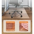 thumbnail image 3 of 36" x 48" Office Chair Mat for Hardwood Tile Floor, Rectangle PVC Translucent Floor Protector with Anti-Slip, Waterproof and Easy to Clean, 3 of 10
