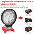 thumbnail image 4 of LED Work Light 2700LM 18V 27W LED Flood Light with USB Port IP55 Waterproof Job Site Light Wireless Portable Flashlight Outside, 4 of 9