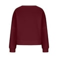 thumbnail image 5 of IROINNID Discount Christmas Sweatshirts for Women Crewneck Oversize Reindeer Print Long Sleeve Tops Xmas Casual Sweatshirts,Burgundy, 5 of 6
