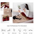 thumbnail image 4 of Merry Christmas Throw Flannel Blanket 40x50In Elk Pine and Berry Red and Black Buffalo Plaid Super Soft Cozy Bed Blanket, Lightweight Plush Fuzzy Bed Throw for Bedroom Sofa Couch Living Room, 4 of 4