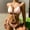 Pink, variant on Babysbule Women's Bikini Sets Swimsuit Summer Solid Color Swimwear Two-piece Slim Lace Up Swimsuit Bikini Straped Bathing Suit