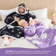 thumbnail image 4 of Wearable Blanket Hoodie, Oversized Sherpa Fleece Hooded Sweatshirt with Eye Mask for Adult, Gifts for Women Men, 4 of 7