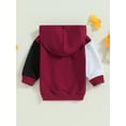 thumbnail image 3 of Toddler Baby Boys Hoodie Sweatshirt Casual Contrast Color Long Sleeve Pullovers, 3 of 8