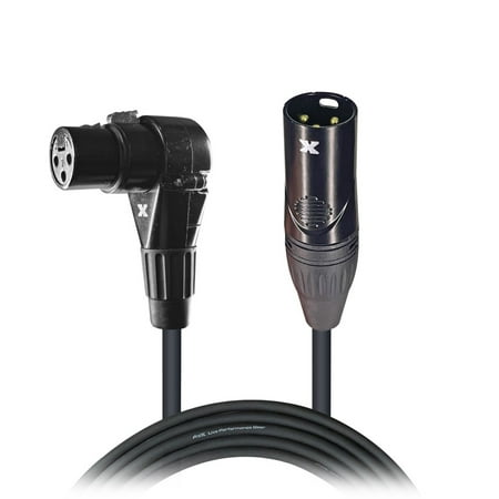 ProX XC-XLR05FR Balanced Right-Angle XLR-F to XLR-M High Performance Audio Cable Female - 5 Feet
