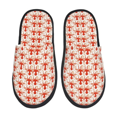 

Adobk Octopuses1 Print Slippers Indoor Outdoor Retro Slippers House Soft Fluffy Slides Cushion Furry Slippers-Large