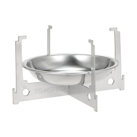 - TOMSHOO Mini Alcohol Stove Spirit Burner Stove Portable Mini Ultralight Outdoor Camping Stove Furnace with Cross Stand Rack