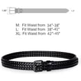 thumbnail image 5 of WERFORU Men’s Leather Braided Belt, Cowhide Leather Woven Belt for Jeans 1.3 Inch Wide with Prong Buckle, 5 of 6