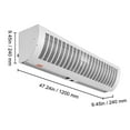 thumbnail image 6 of SKYSHALO 48" Commercial Indoor Air Curtain with Dual Speed 1650CFM, Wall-Mounted Door Fan with Durable Limit Switch, Easy Installation, 110V Unheated, 6 of 9