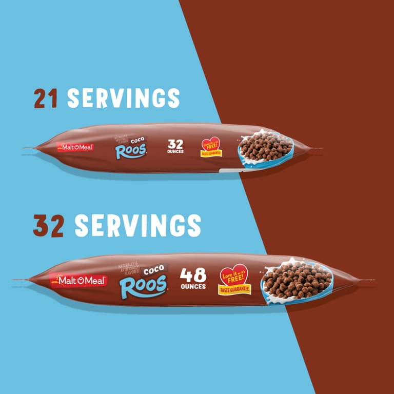 Malt-O-Meal Coco Roos Breakfast Cereal, Crunchy Chocolate Puffs