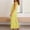 Yellow, variant on GILIGEGE Linen Sets for Women 2 Piece Summer Sleeveless Short Sleeve Top and Trousers Outfit Set Fashionable Plain Leisure Suit Loungewear with Pockets Wide Leg Pants Tracksuit Lounge Matching Sets