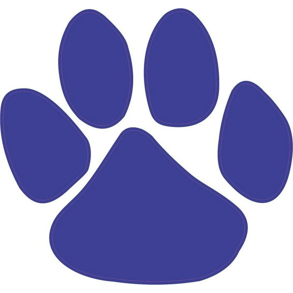 5inx4.5in Blue Paw Print Bumper Sticker Decal Car Window Stickers Decals