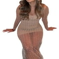 thumbnail image 2 of Robes Longues Maxi Transparentes avec Perles et Strass pour Maillot de Bain Femme Aguichant, 2 of 4