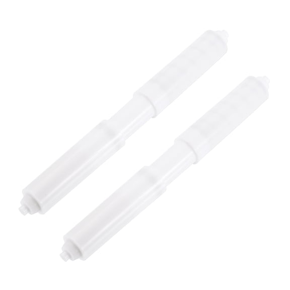 2Pcs Toilet Paper Holder, 7-1/16"-7-7/8" PP Plastic Spring-Loaded Rod, White