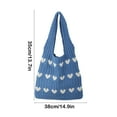 thumbnail image 3 of JingChun Knitted Shoulder Tote Bag Large Crochet Beach Bag Hobo Bag Aesthetic Tote Handbags for Women, 3 of 6