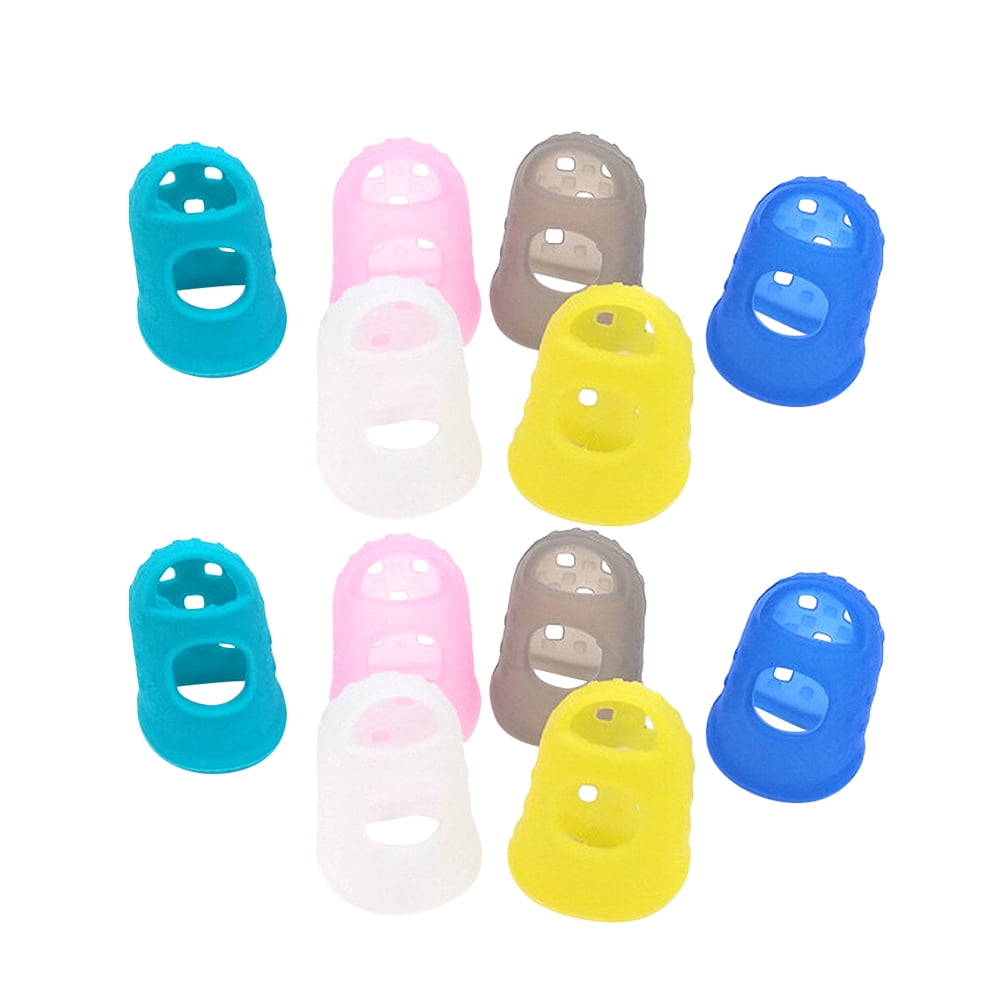 Guitar Finger Picks Protectors Fingertipguards Thumb Silicone Kids 14