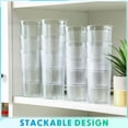 thumbnail image 6 of SOFTGAS 8 oz Plastic Cup Break Resistant Drinking Glasses Reusable Clear Cup Stackable Shatterproof Drink Tumblers for Cafe Restaurant Grade Party Catering Supplies(12 Pack), 6 of 7