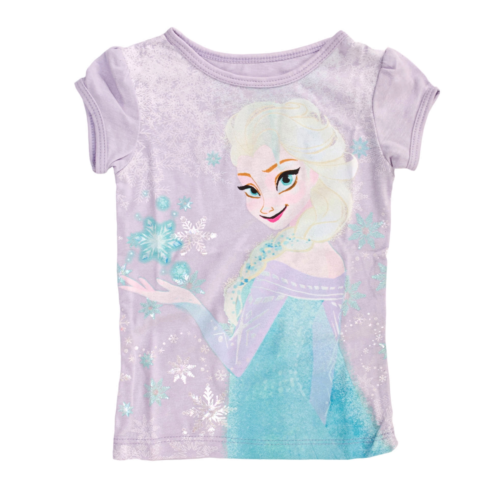 NEW Genuine Licensed Purple Frozen Elsa & Olaf T-Shirt/Top Sizes 3,4,5,6 & 7