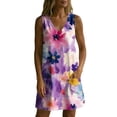 thumbnail image 6 of Summer Beach Dresses for Womens 2026 Fashion Plus Size Print Sleeveless V-neck Loose Pocket V-neck Casual Dress, 6 of 8