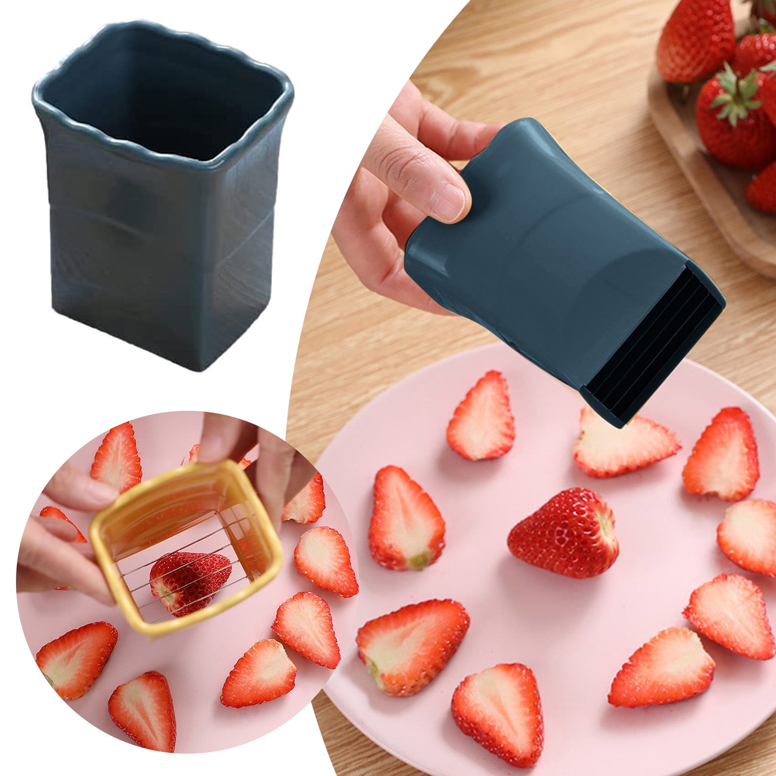 Healthy Freek Mini Slicer,Healthy Freak Mini Slicer,Cup Cutter for  Fruits,2024 New Cup Slicer Stainless Steel Banana Strawberry Cutter,Quickly  Making