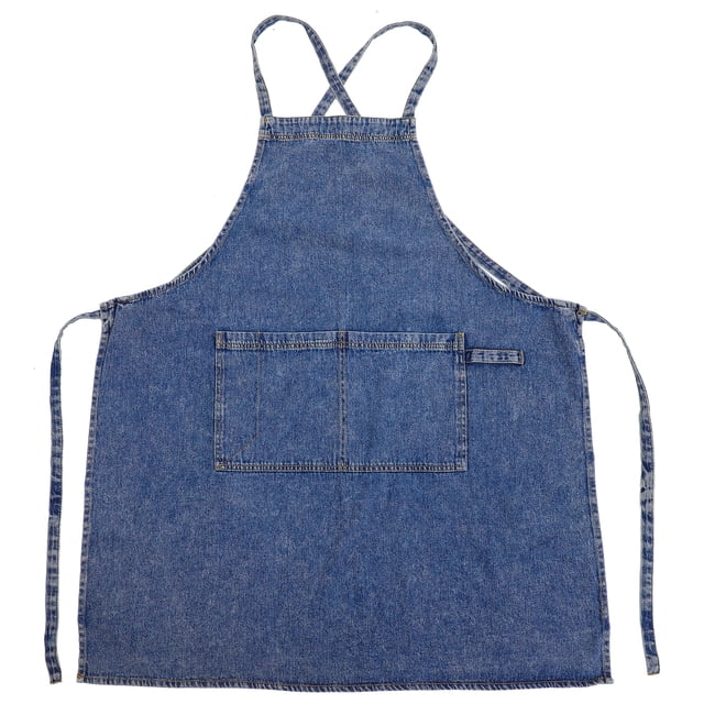 ColoMX Delantal de cocina para mujer, delantal de cocina con bolsillo, delantal de cocina de uso diario