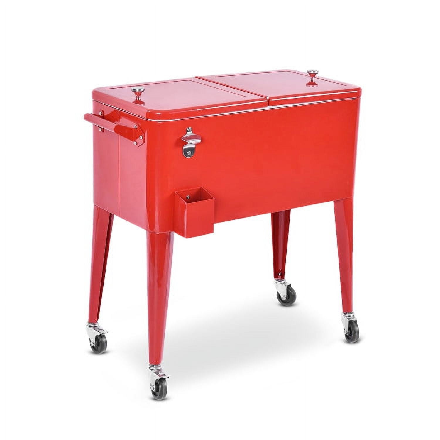 Aimee Lii Portable Outdoor Patio Cooler Cart, Outdoor Patio Furniture, Red Aimee Lii Portable Outdoor Patio Cooler Cart, Outdoor Patio Furniture, Red