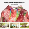 thumbnail image 4 of Wukai Refreshing Watermelon Slices Print Womens Hoodies Fleece Sweatshirts Long Sleeve Sweaters Pullover Fall Outfits Winter Clothes-XX-Large, 4 of 7