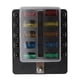 thumbnail image 4 of Portafusibles de cuchilla de 10 vías con kit de luz de advertencia LED para automóvil, barco, triciclo marino, 12 V, 24 V, 4 of 10