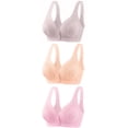 thumbnail image 2 of XFLWAM Daisy Bra for Womens Comfortable Convenient Front Snap Bra Plus Size Everyday Sleep Wireless Bras Elderly Old Everyday Bras, 2 of 4