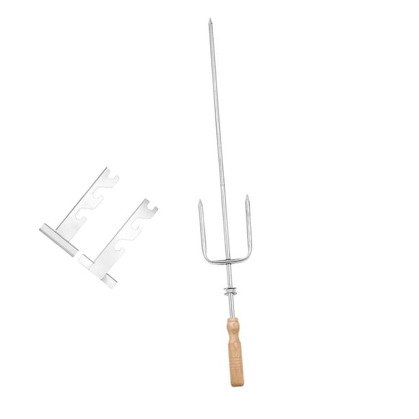 BBQ Fork Grill Stand PRÁCTICO ACCESORIOS de LA AGURA Universal de pavo Banguas de asado de pavo para verduras de pollo para patio