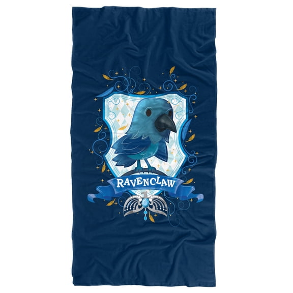 Harry Potter Watercolor Ravenclaw Crest Officially Licensed Beach Towel 30' X 60'