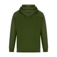 thumbnail image 3 of BXINGOHAI Mens Casual Hooded Sweatshirt Basic Solid Pullover Hoodies Tops Outdoor Athletic Workout Long Sleeve Shirts With Pocket Drawstring Army Green,M, 3 of 5