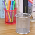 thumbnail image 5 of Sylvtty 4Pcs Desk Simple Practical Round Grid Metal Pen Holder Container Storage Box, 5 of 7