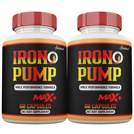 Iron Pump MAX+ Capsules, Iron Pump MAX+ ed Pills, Male Supplement with Maximum Strength (2 pack)