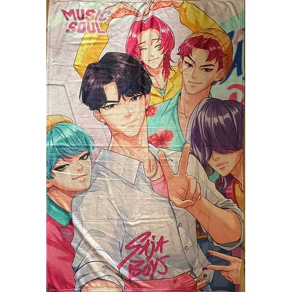 Exclusiva! Cobija Frazada Ultra Suave Saja Boys K-Pop Demon Hunters Chicos