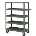 thumbnail image 2 of Durham RSC-2448-5-3K-95 14 Gauge Tubular Push Handled Rolling Service Cart with 5 Shelves & 1.63 in. All Lips Up, Gray, 2 of 2