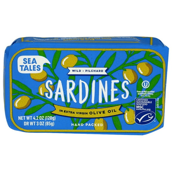 Sea Tales Sardines in Extra Virgin Olive Oil 4.2 oz (Pack of 12)