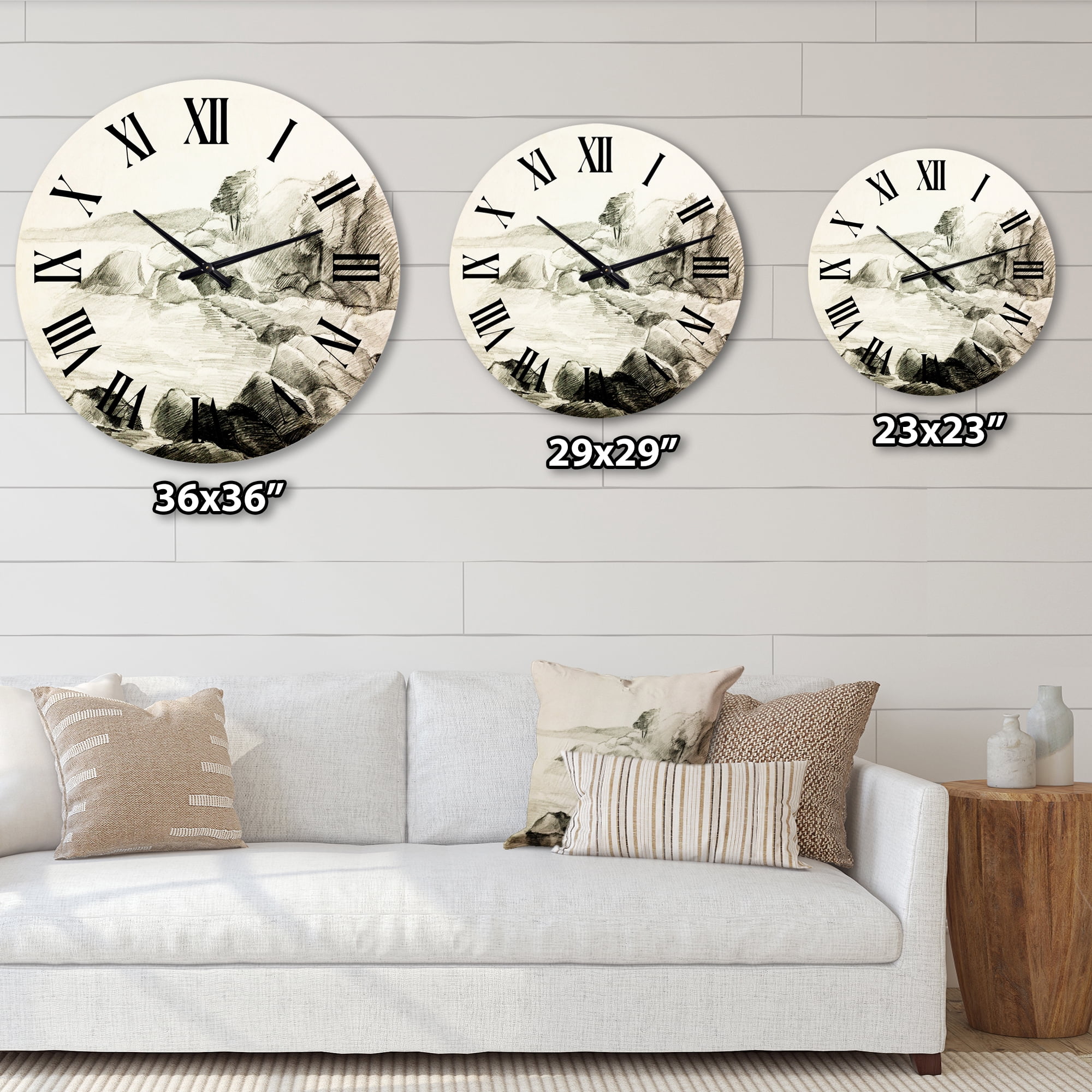 Designart 1 in Coastal Wall Clock