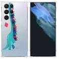 thumbnail image 1 of Book Dinosaur Student Clear Case for Samsung Galaxy S22 Ultra,Aesthetic Art Design Case for Men Women,Unique Trendy Transparent TPU Bumper Case Cover, 1 of 5