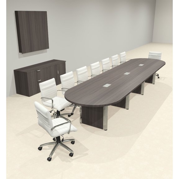 Racetrack Cable Management 16' Feet Conference Table, #OF-CON-CRP32