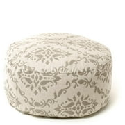 Softline Azure Damask Beaded Pouf