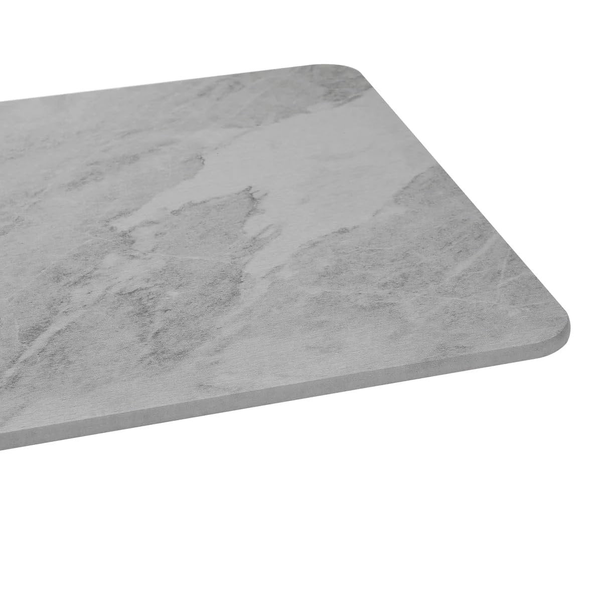 J&V TEXTILES Marble 24x15 Stone Bath Mat Diatomaceous Earth Shower Mat Non-Slip Super Absorbent Diatomite for Bathroom Floor Quick-Drying Easy to Clean Gray Marble