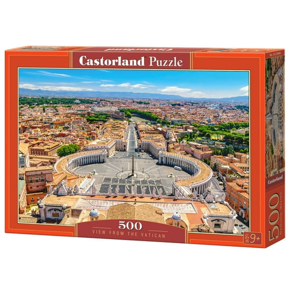500 Piece Jigsaw Puzzle, View from the Vatican, Rome, Puzzle of Italy, St. Peter square, Tourist place, Adult Puzzle, Castorland B-53964