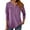 Purple, variant on Up To 50% Off Casual Tshirts Fall Fashion Tops Womens 3/4 Length Sleeve Spring Tops Summer Button Up Shirts For Women Loose Fit Plus Size V Neck Blouses Summer Tops Short Sleeve
