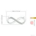 thumbnail image 3 of ANGARA Natural Diamond Infinity Pendant Necklace for Women in 925 Sterling Silver (Size-1mm| Color-K| Clarity-I3) | April Birthstone, Anniversary, Jewelry Gift for Women | Natural Diamond Necklace, 3 of 8