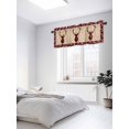 thumbnail image 3 of Christams Elk Valances for Windows, Red Black Buffalo Plaid Linen Texture Light Filtering Window Treatment Valances, Rod Pocket Small Curtains for Kitchen/Bathroom, 60"x18", 3 of 9
